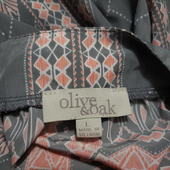 Olive & Oak Maxi Skirt Patterned Print W/ Pockets - Picture 3 of 5